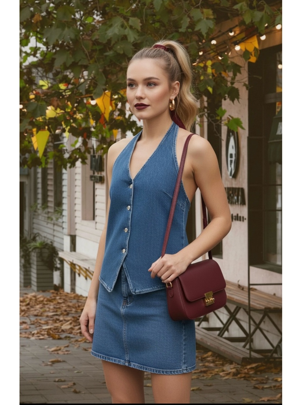 NWT Rag & Bone Matilda Denim Vest in Milton Blue Denim Size 12